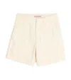 Valentino Ecru Cotton And Linen Bermuda Shorts In Nude