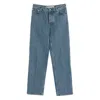 Valentino Five-pocket Denim Trousers Featuring Button Embellishments In Blue