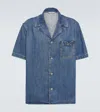 Valentino Shirt With Metallic V Detail In Blau