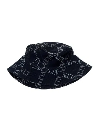 Pre-owned Valentino Garavani Denim Bucket Hat In Blue