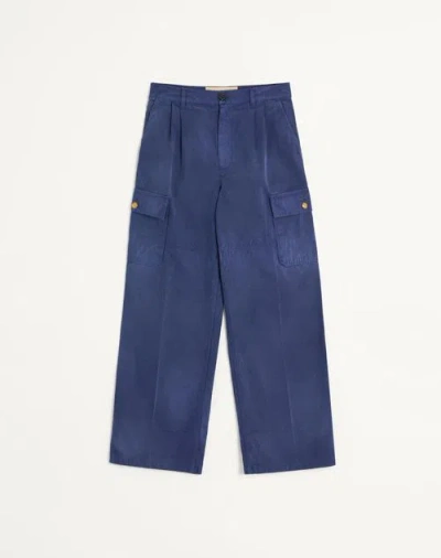 Valentino Wide-leg Jeans In Blue