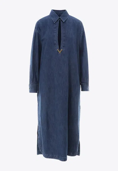 Valentino Denim Chambray Midi Kaftan