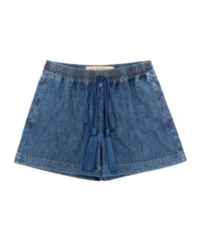 VALENTINO VALENTINO DRAWSTRING DENIM SHORTS