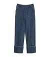 Valentino Chambray Denim Trousers Woman Blue 40 In Blue