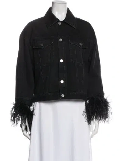 Pre-owned Valentino Denim Jacket In Black