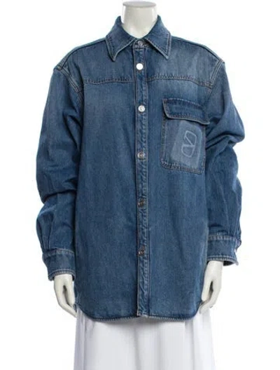 Pre-owned Valentino Denim Jacket In Blue