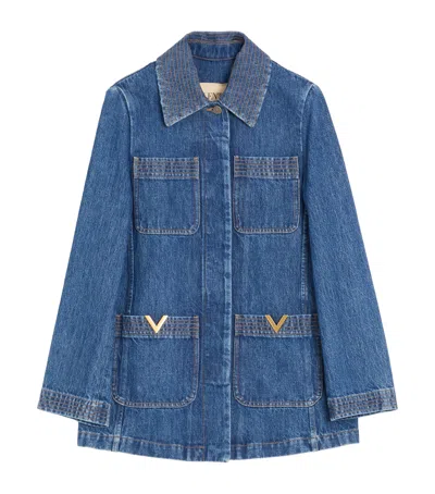 Valentino Denim Jacket In Blue