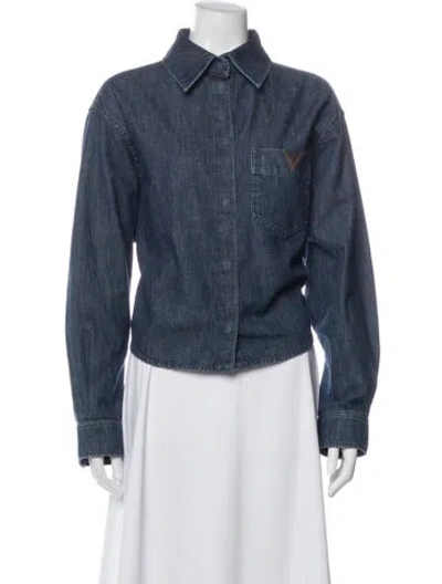 Pre-owned Valentino Denim Jacket In Blue