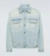 Valentino Logo-embossed Denim Jacket In Blue