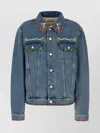 Valentino Denim Jackets Embroideries In Blue