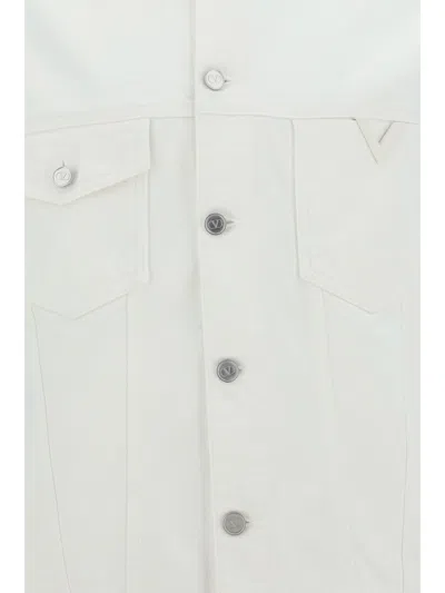 Valentino V Detail Denim Jacket In White