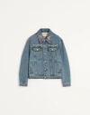 Valentino Denim Jackets Embroideries In Blue