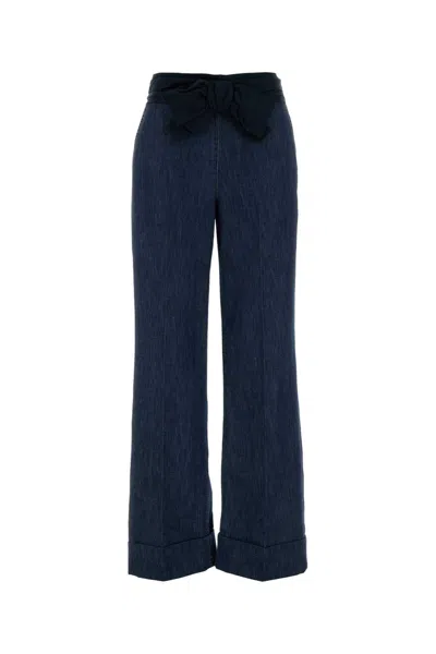 Valentino Denim Jeans In Blue
