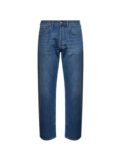 Valentino Garavani Regular Fit Denim Trousers Size 30 In Blue