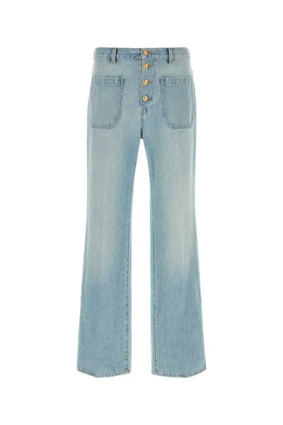 Valentino Denim Jeans In Metallic