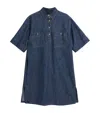 Valentino Lapel Short Sleeve Dress In Blue