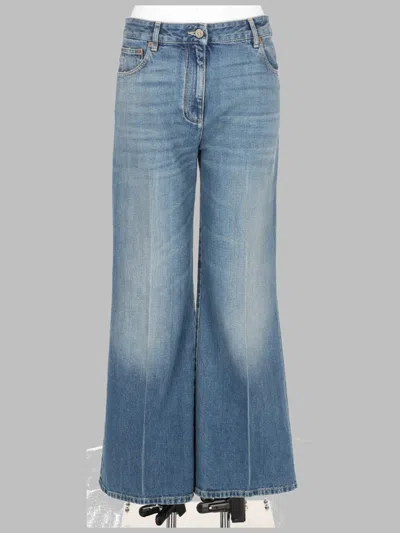 Valentino Pantalone In Denim In Blue