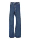 Valentino Denim Jeans With Back Patch Pockets In Blue