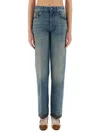 Valentino Straight Fit Jeans In Blue