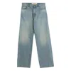 Valentino Straight Trousers With Belt Loops And Five Pockets In Blue