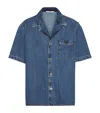 Valentino Shirt With Metallic V Detail In Blue