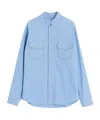 Valentino Chemise En Denim Avec Cabochons Homme Light Denim 50 In Blue