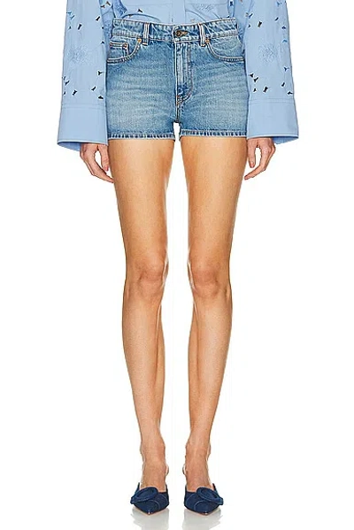 Valentino Denim Shorts In Denim Blu Chiaro