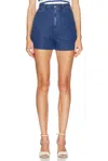 Valentino Denim Shorts With Back Pockets And Belt Loops In Medium Blue