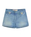 Valentino Denim Shorts In Blue