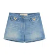 Valentino Denim Shorts In Blue