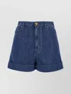 Valentino Denim Shorts With Back Pockets And Belt Loops