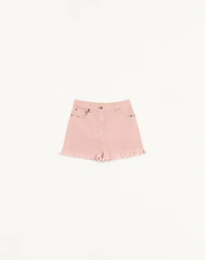 VALENTINO VALENTINO DENIM SHORTS WOMAN PINK 28