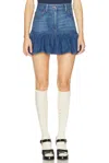 Valentino Garavani Mini Denim Skirt In Blue