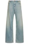 Valentino Rolled Cuffs Denim Trousers In Blue