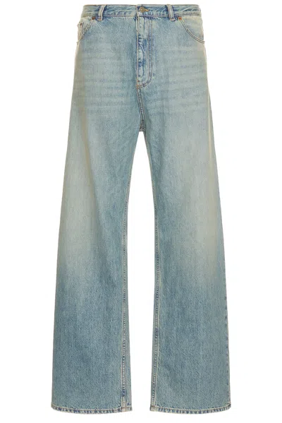 Valentino Light Blue Jeans With Washed Effect