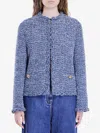 VALENTINO DENIM TEXTURED TWEED JACKET