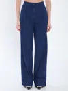 Valentino Jeans Wide Fit Con Ampio Risvolto In Blue