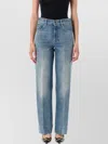 Valentino Denim Trousers With 5 Pockets And Belt Loops In Blue