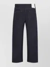 Valentino Denim Trousers With Back Pockets In Blue
