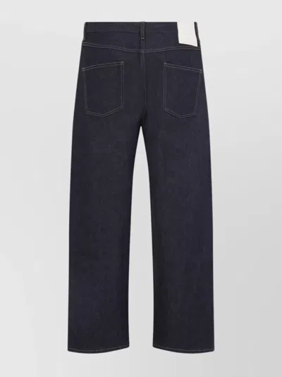 Valentino Denim Trousers With Back Pockets In Blue