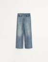 Valentino Pantaloni In Denim In Blue