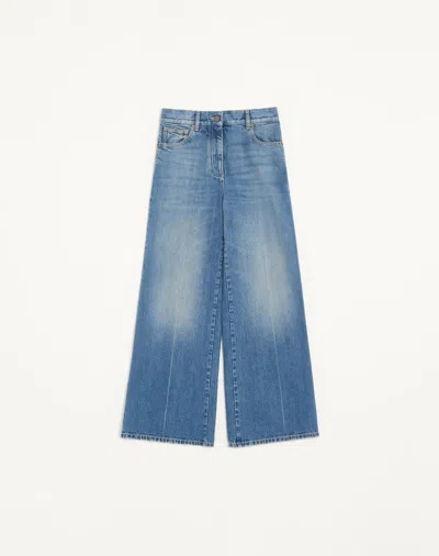 Valentino Denim Trousers Woman Denim 29 In Blue