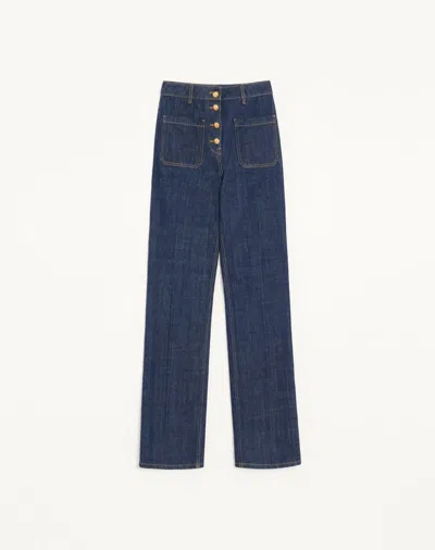 Valentino Denim Trousers Woman Denim 29 In Blue