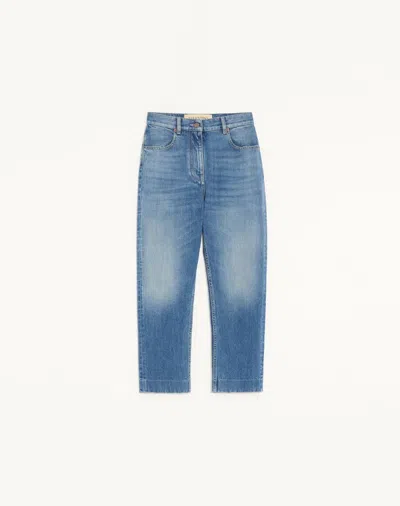 Valentino Denim Trousers Woman Denim 29 In Blue