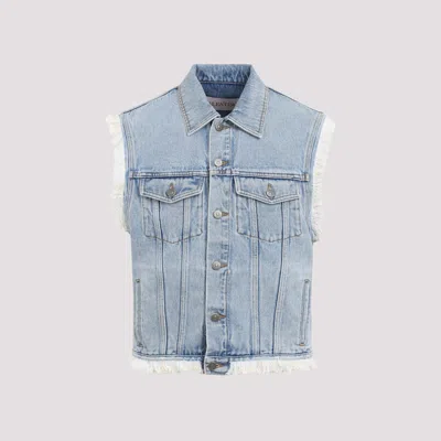 Valentino Denim Vest In Blue