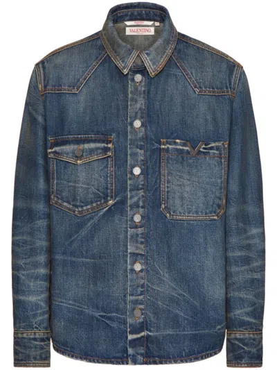 VALENTINO DENIM VLOGO SHIRT