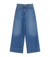 Valentino Cuffed Ankle Jeans With Front Button And Zip Closure In Blue