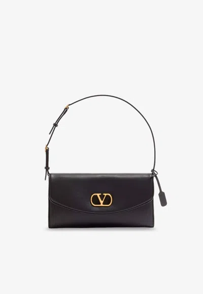 VALENTINO GARAVANI DEVAIN LEATHER SHOULDER BAG