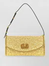 Valentino Garavani Mini Structured Handbag With Signature Detailing In Gold