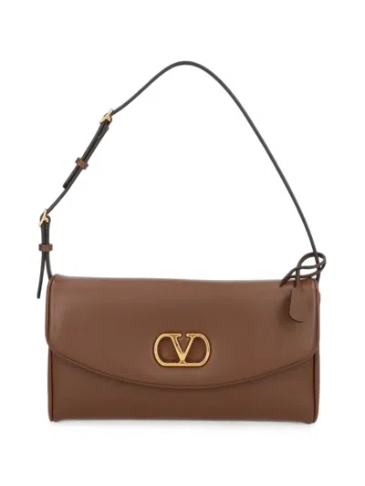 Valentino Garavani Devain Small Nappa Shoulder Bag In Brown